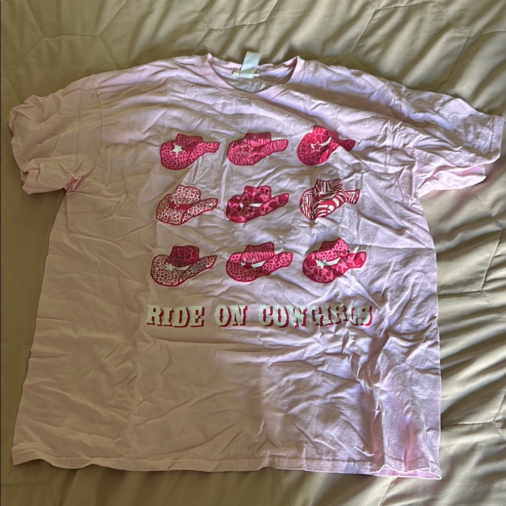 Altar’d State Pink Cowgirl Shirt Graphic Print